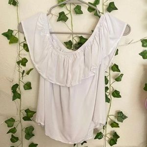 Off the Shoulder White Blouse